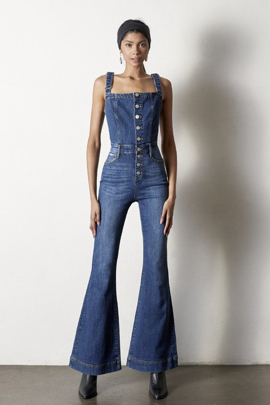 jeans bell bottom jumpsuit