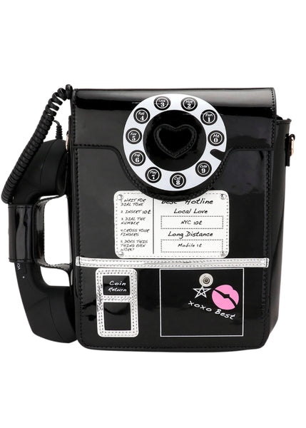 black retro telephone bag