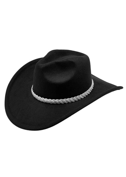 black rhinestone cowboy hat