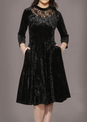 black velvet gothic dress