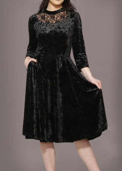 black velvet gothic lolita dress