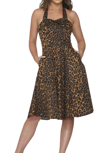 leopard pinup dress