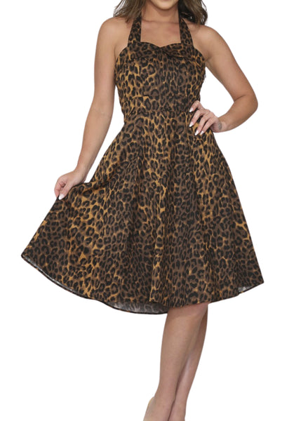 leopard vintage dress