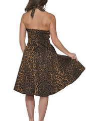 leopard print pinup dress
