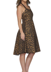 leopard vintage dress