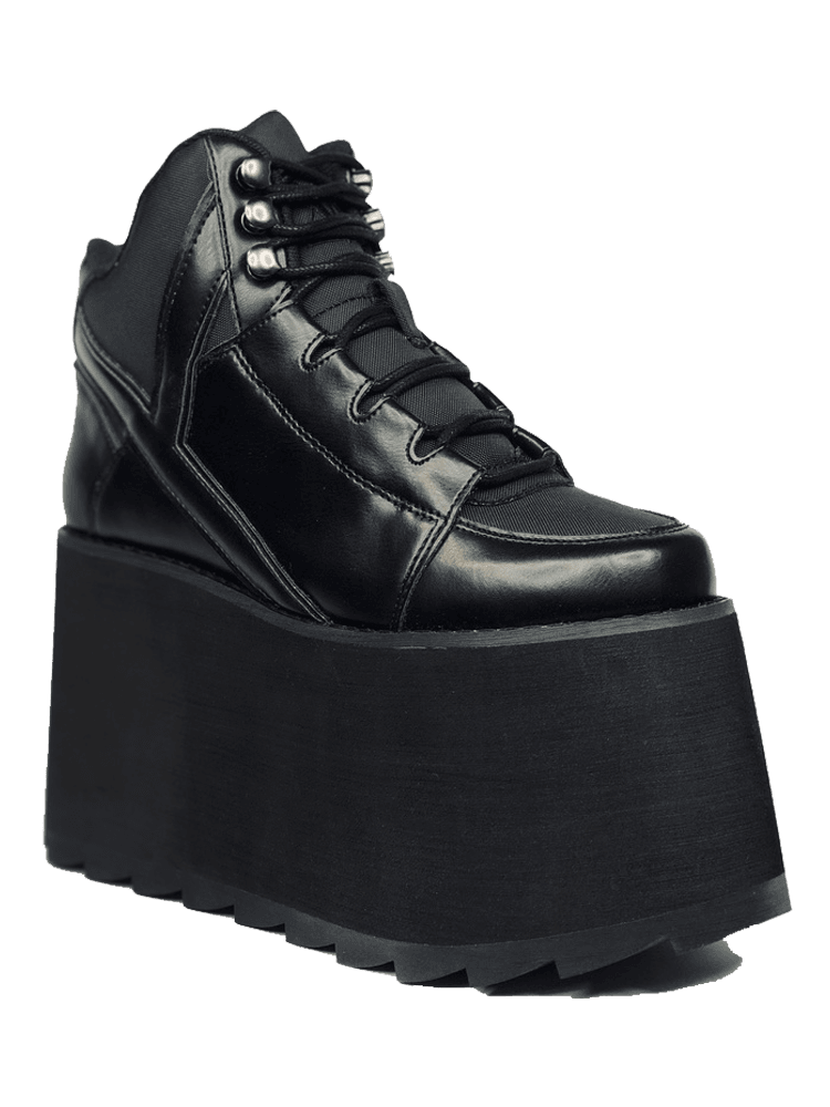 YRU Qozmo 2 black Platform shoes