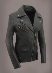 real leather moto jacket