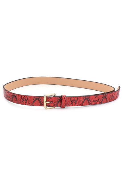 red snakeskin belt