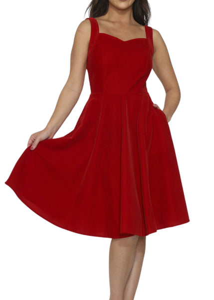 Red Velvet Pinup Dress