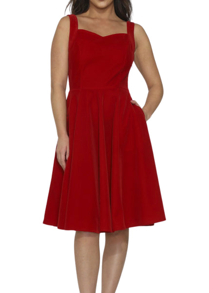 Red Velvet Pinup Dress