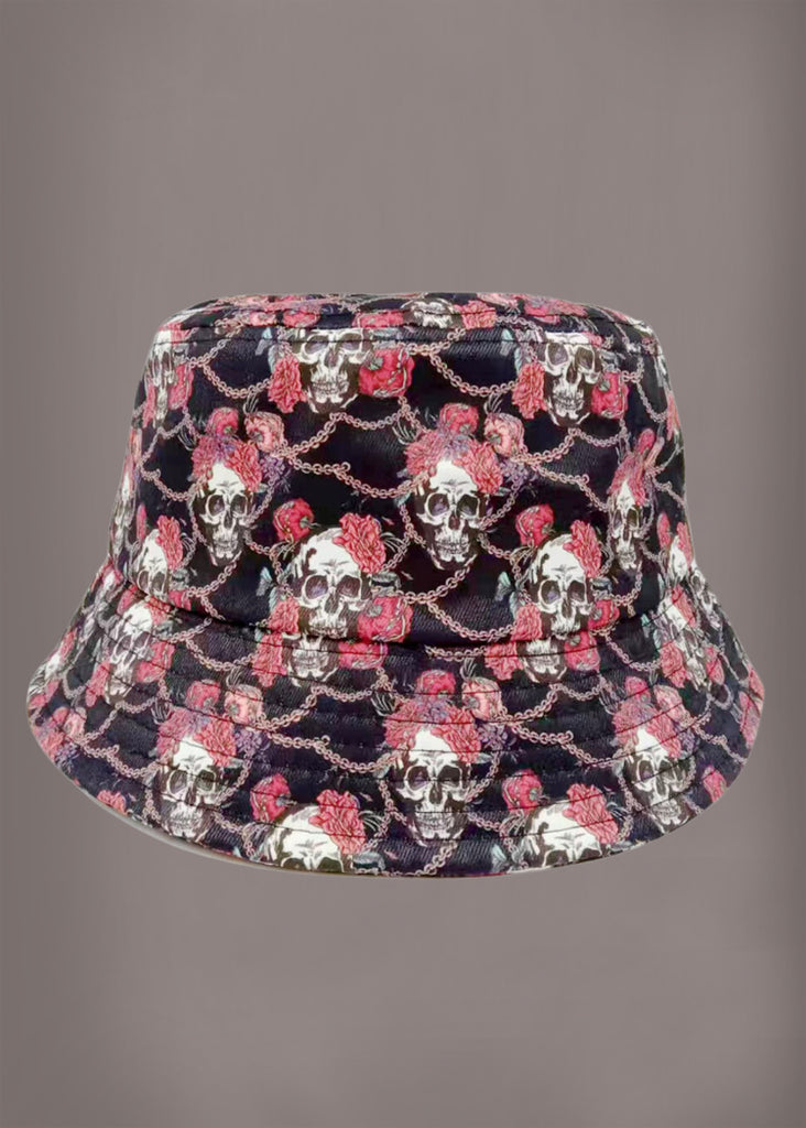 Rose Skull Bucket Hat