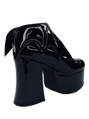 YRU VAMPIRA Black Patent Vegan Leather Platform Boots