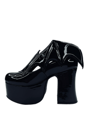 YRU VAMPIRA Black Patent Vegan Leather Platform Boots