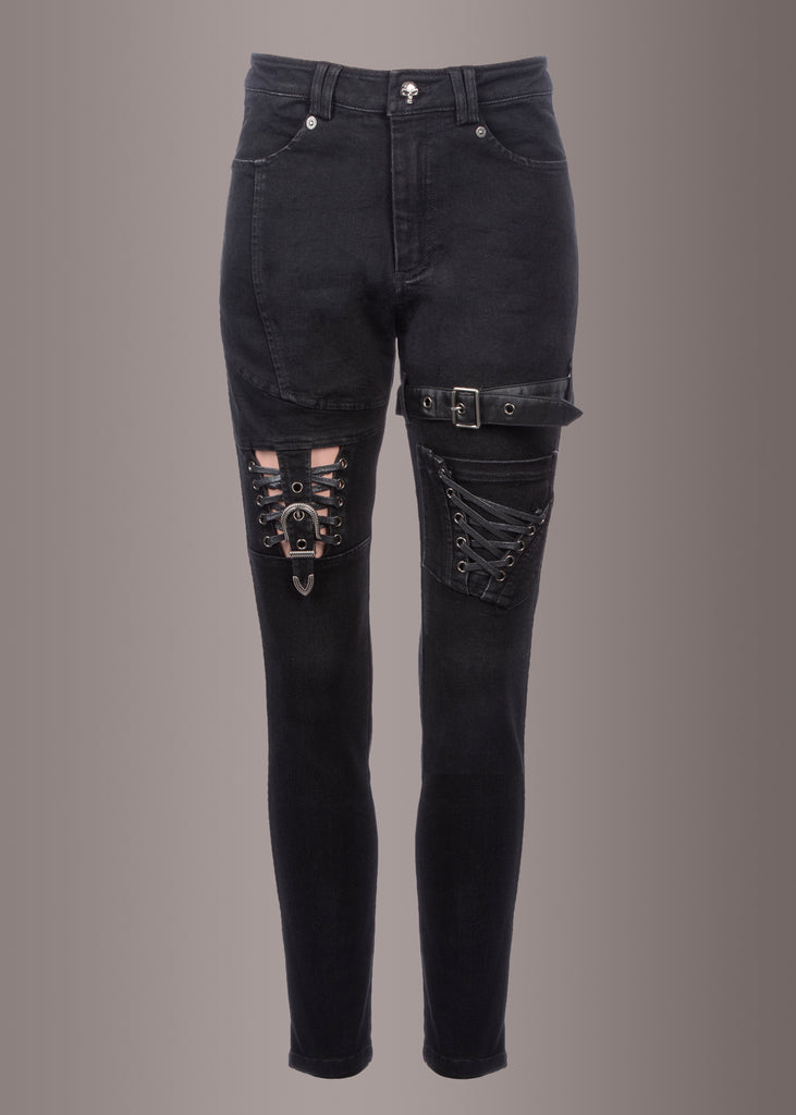 buckle goth pants