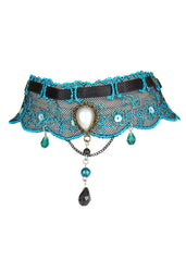 turquoise lace necklace 