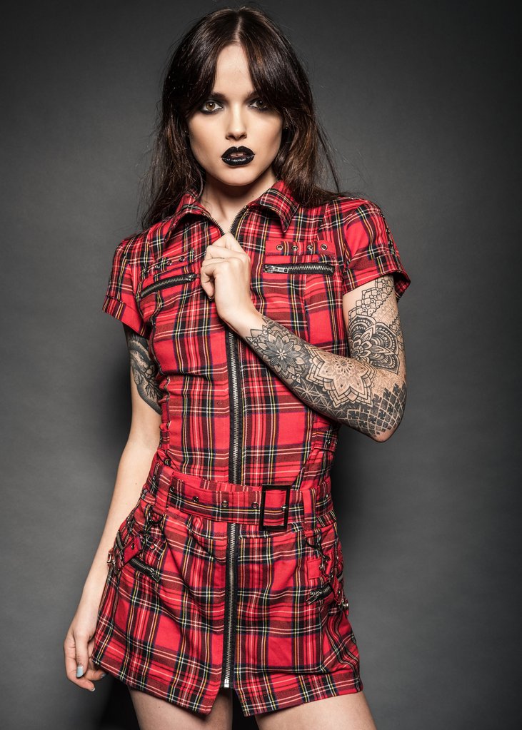 Red alternative mini dress