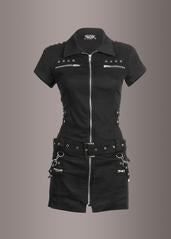 Black goth mini dress