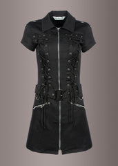black goth mini dress
