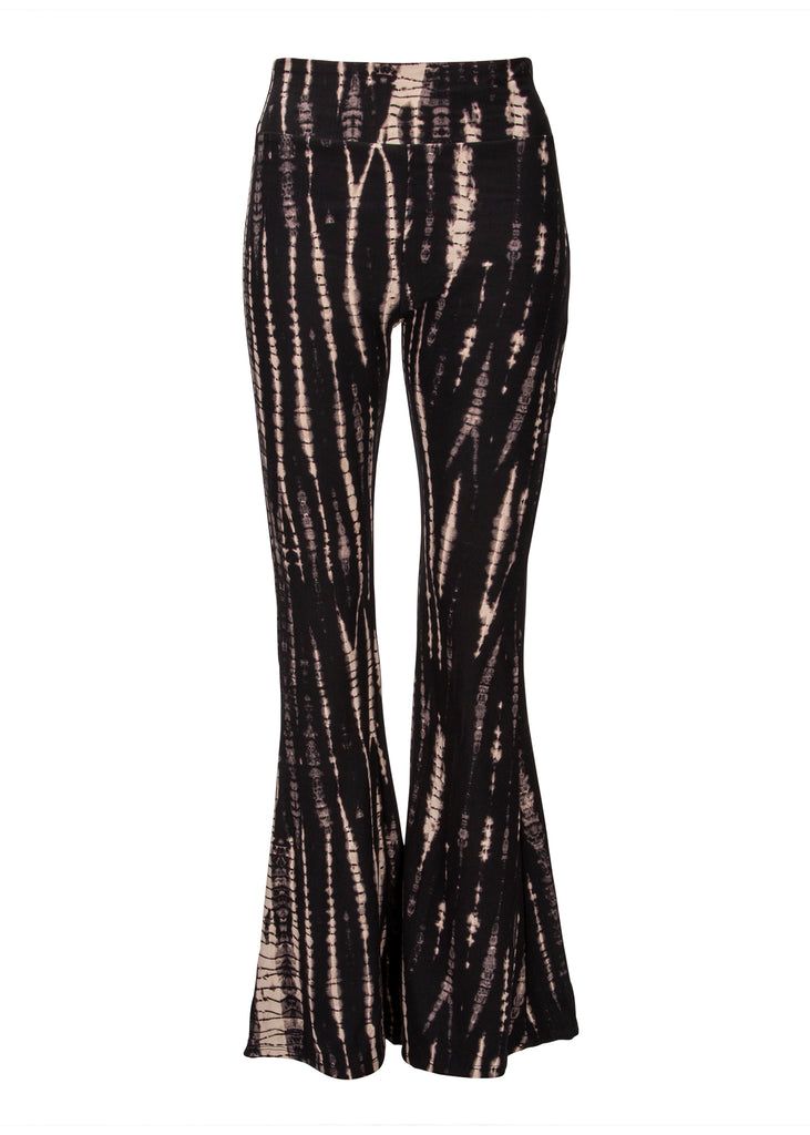 black tie dye bell bottoms