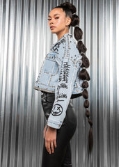 graffiti jean jacket