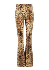 leopard print flares
