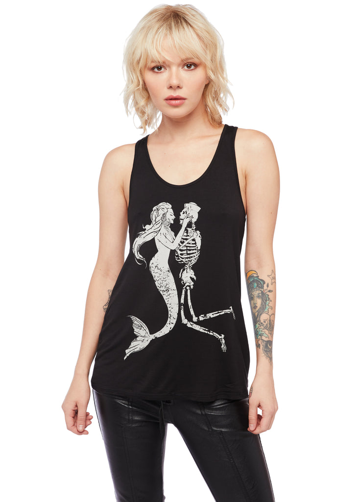 mermaid skulll top