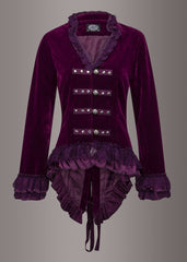 purple velvet goth coat