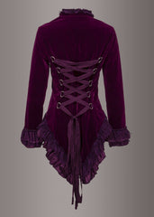 purple velvet gothic coat