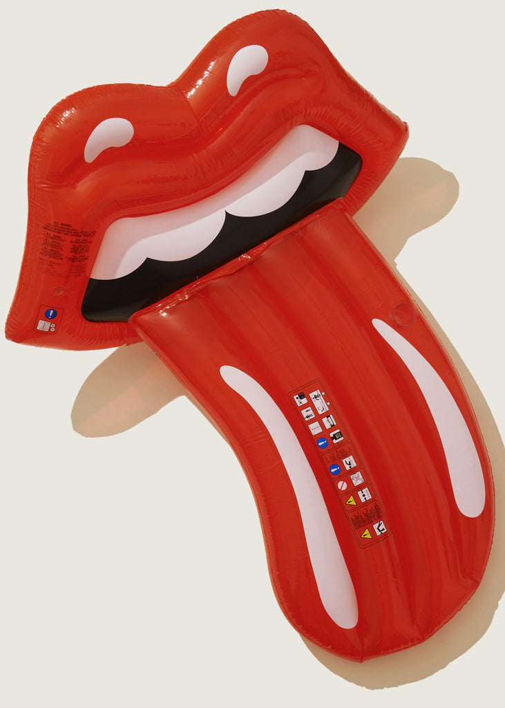 Rolling Stones sit on pool float