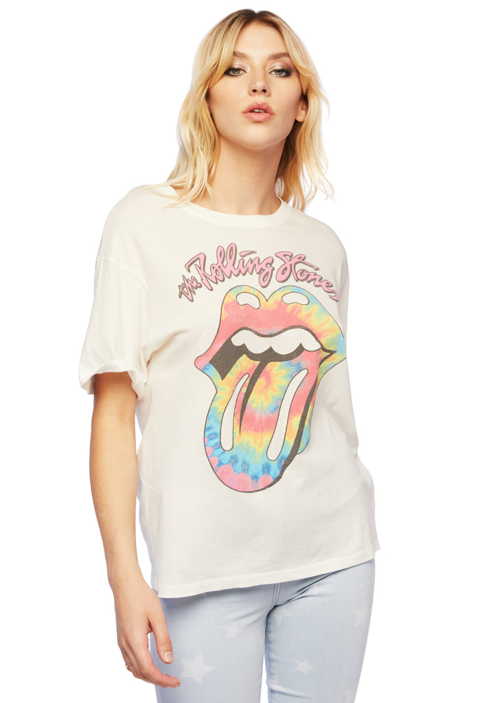 rolling stones tie dye tee