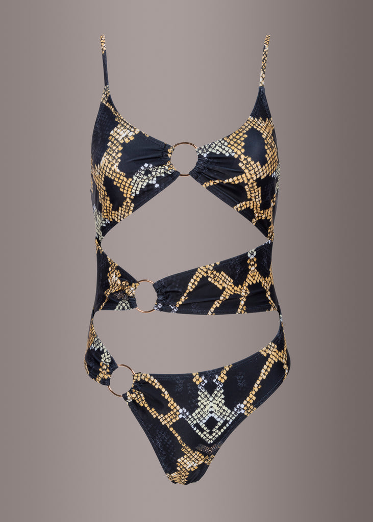 Snake print monokini