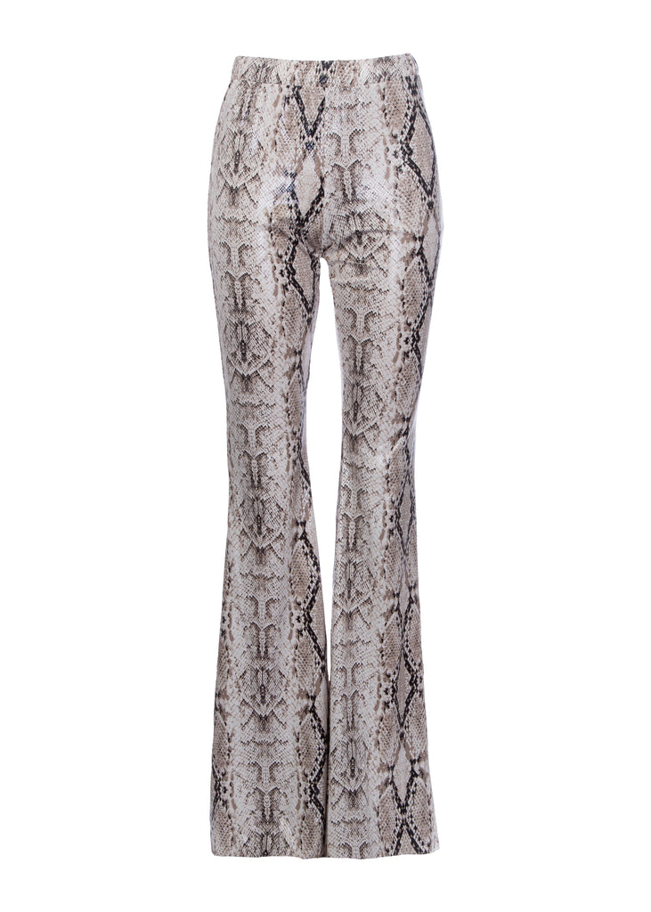 leather snakeskin bell bottoms