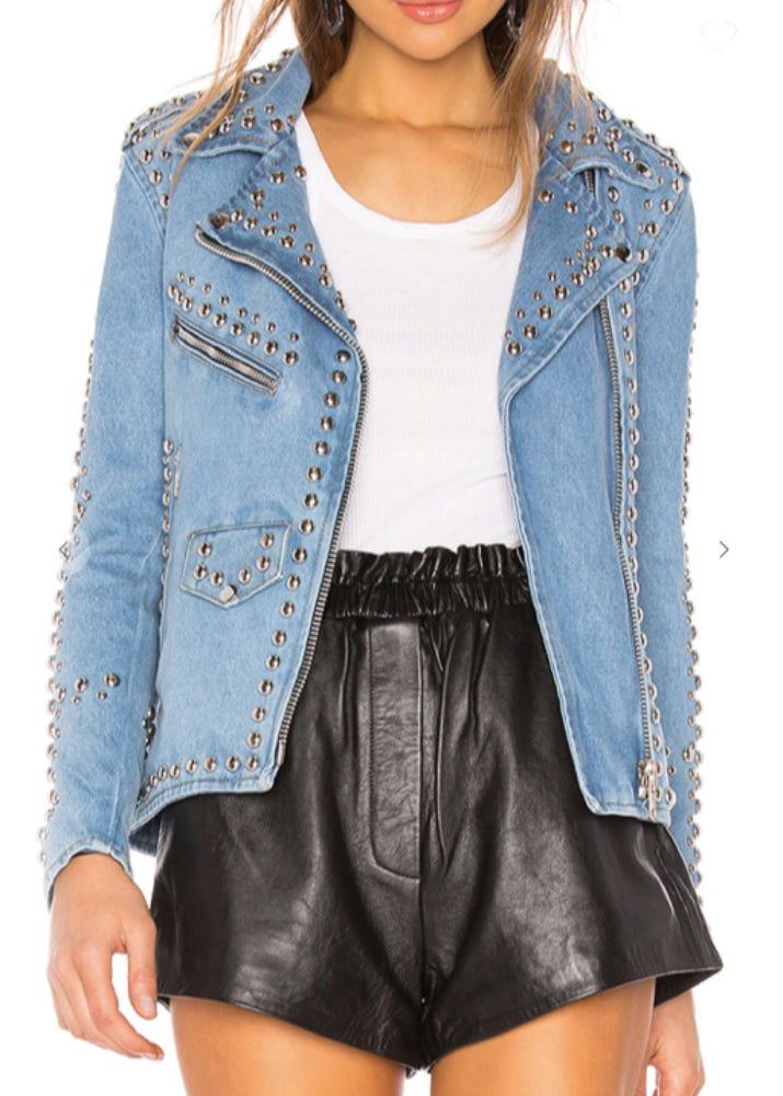 studded denim jacket