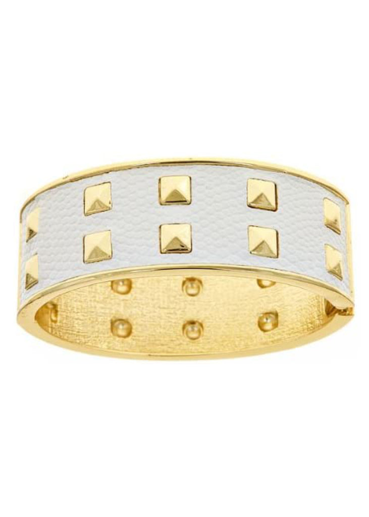 studded gold bangle