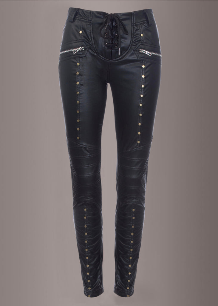 leather pants with studs