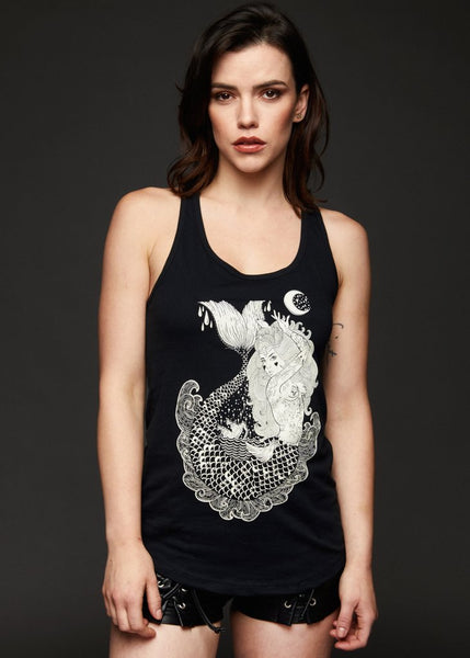 tattooed mermaid tank top