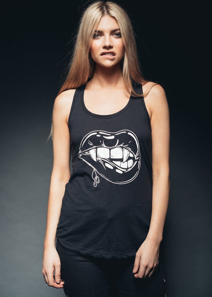 vampire lips tank top