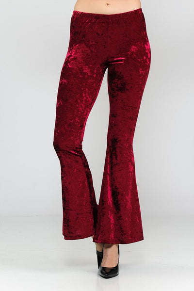 red bell bottom pants