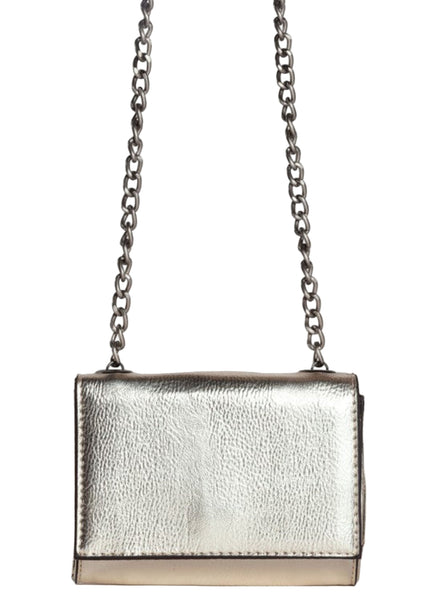 silver bag metallic rocker festival concert outfit 