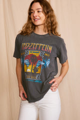 Led Zeppelin Vintage Band Tee – Sunkissed Gray Graphic T-Shirt