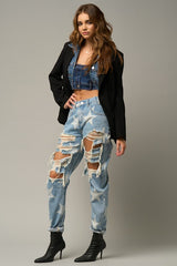 The Passenger Star Print Ripped Jeans