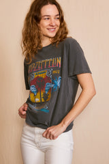 Led Zeppelin Vintage Band Tee – Sunkissed Gray Graphic T-Shirt