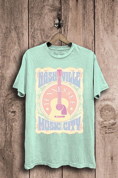 Oberteil mit „Nashville Music City“-Grafik