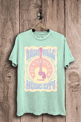 Oberteil mit „Nashville Music City“-Grafik
