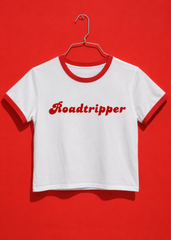 Retro 70s Roadtripper graphic tee styled for festival outfits, travel looks, and everyday casual wear