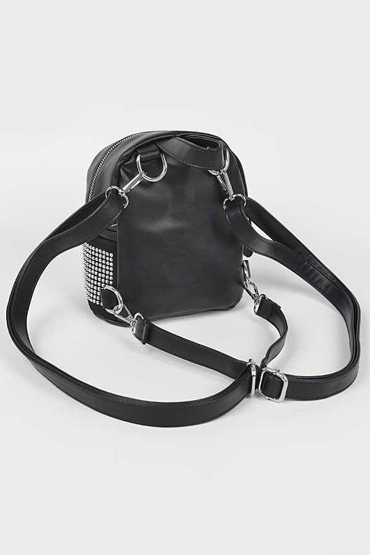 dkny mini studded black backpack Black Studded Small Fashion Backpack