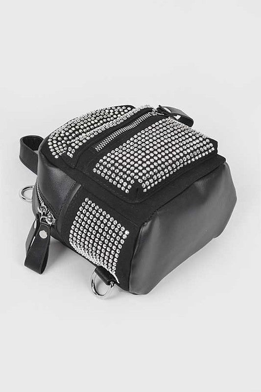 asos mini studded backpack Black Studded Small Fashion Backpack