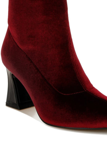 red velvet ankle boots booties women festival rockstar lovers 