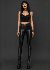 Black snake print high rise leggings - Pretty Attitude