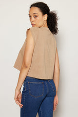 cropped top band tee